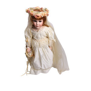 1997 Seymour Mann Connoisseur Collection Porcelain 'Rapunzel's Wedding" Doll-20"